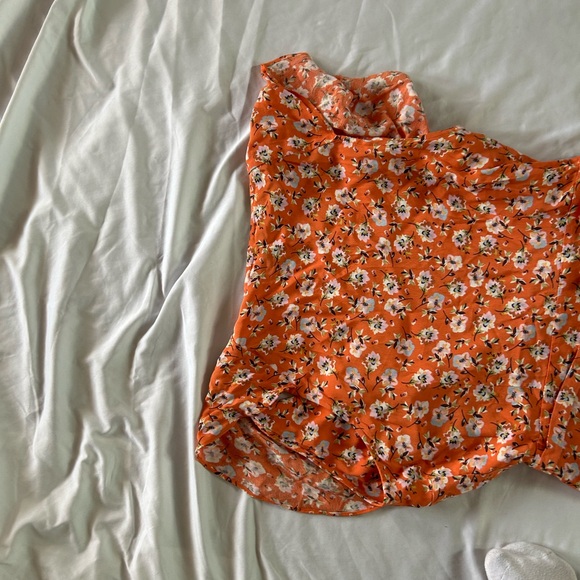 Sanctuary Dress Johanna Wrap Floral Print Women Orange Size M New With Tags - Picture 11 of 12